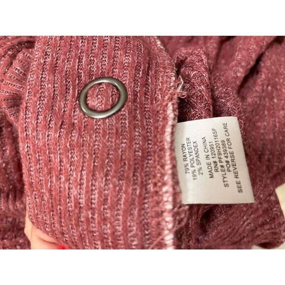 Pinque Women Crew Neck Long Sleeves Textured Sweater Size S - Picture 7 of 9